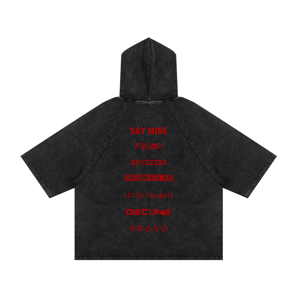 EVIL DAVE SHORT... SLEEVE HOODIE WIT TRACKLIST