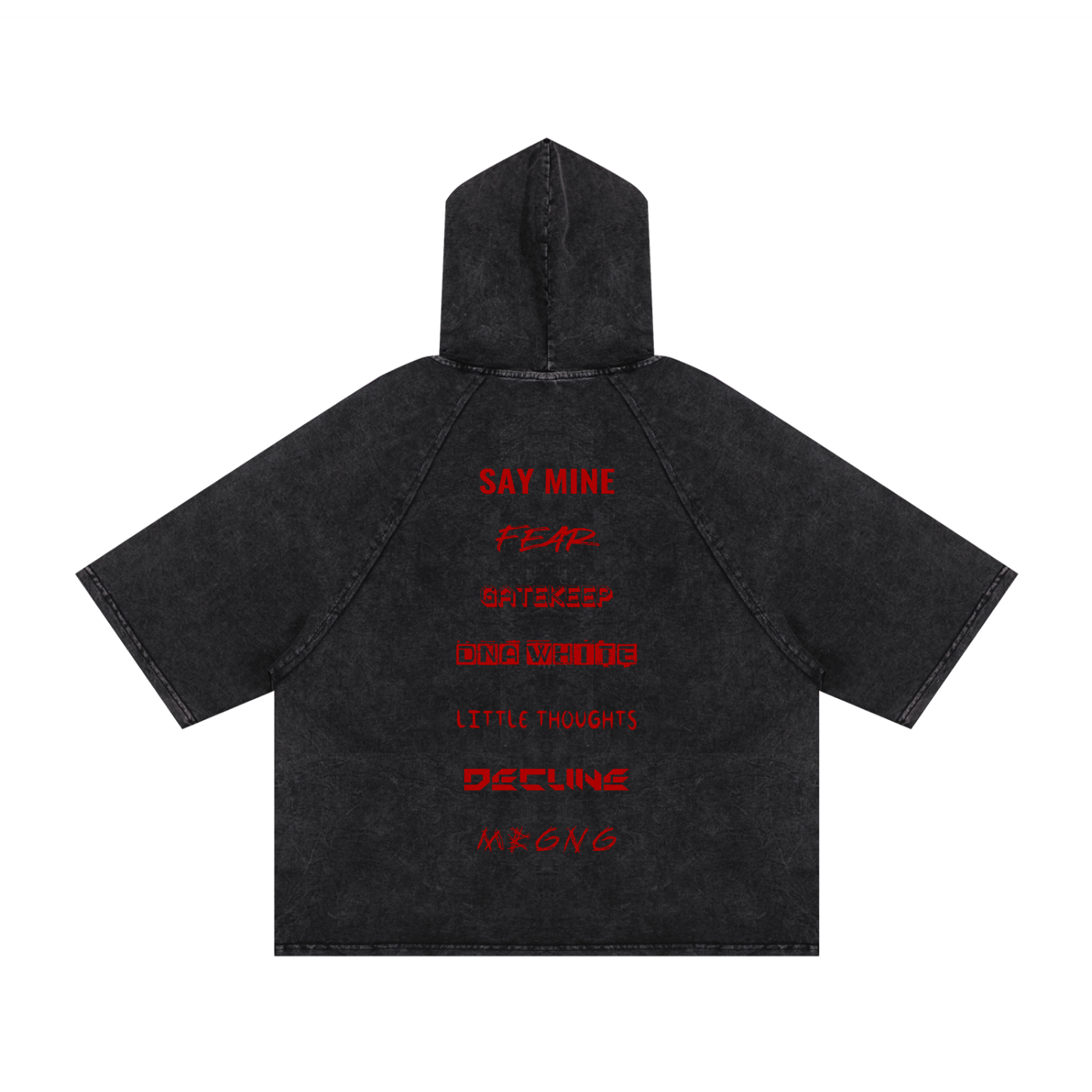 EVIL DAVE SHORT... SLEEVE HOODIE WIT TRACKLIST